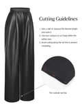 Popilush® Faux Leather High Waisted Wide Leg Pants