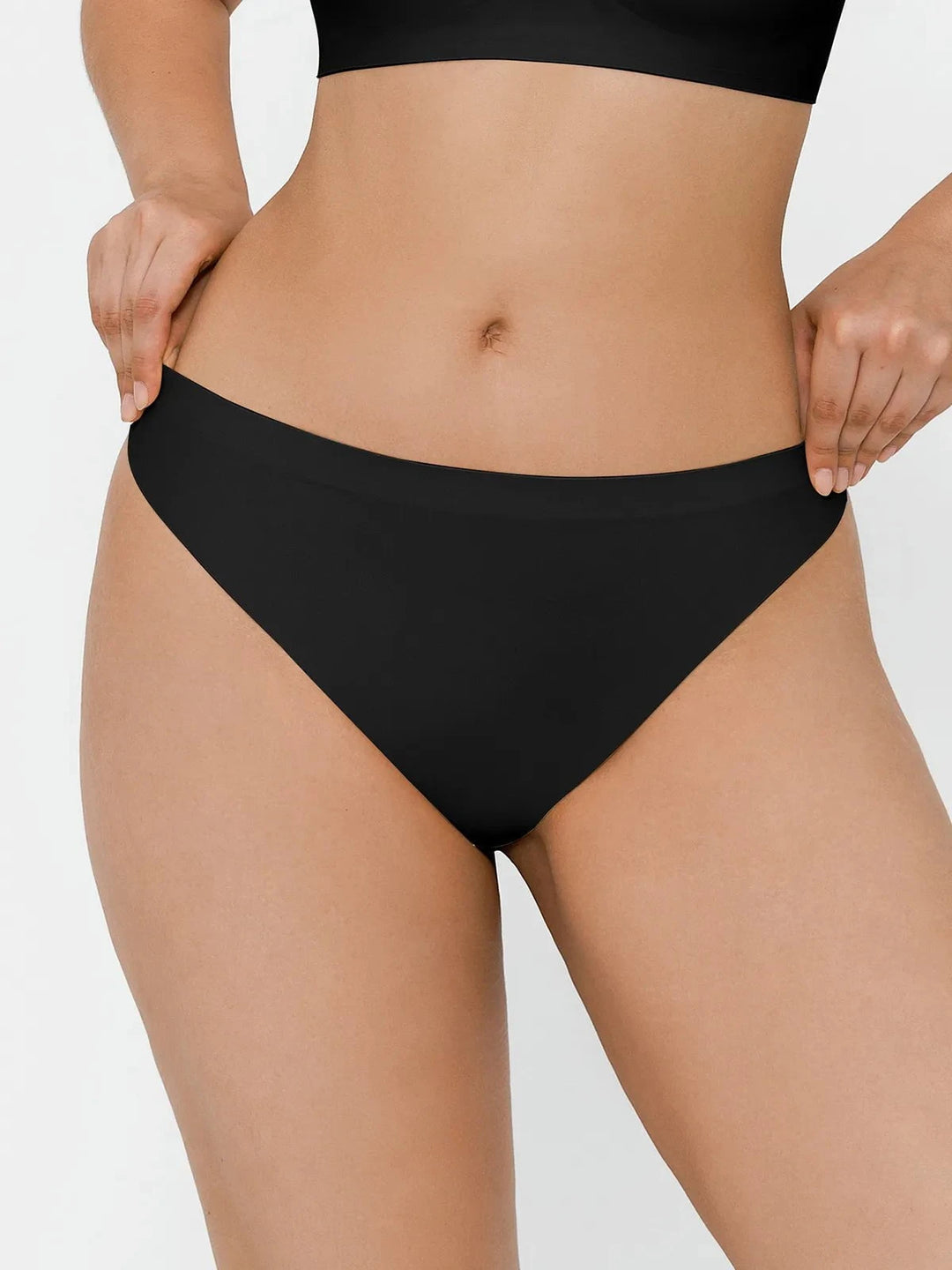 Popilush® Black / XS Featherweight No-Show Thong