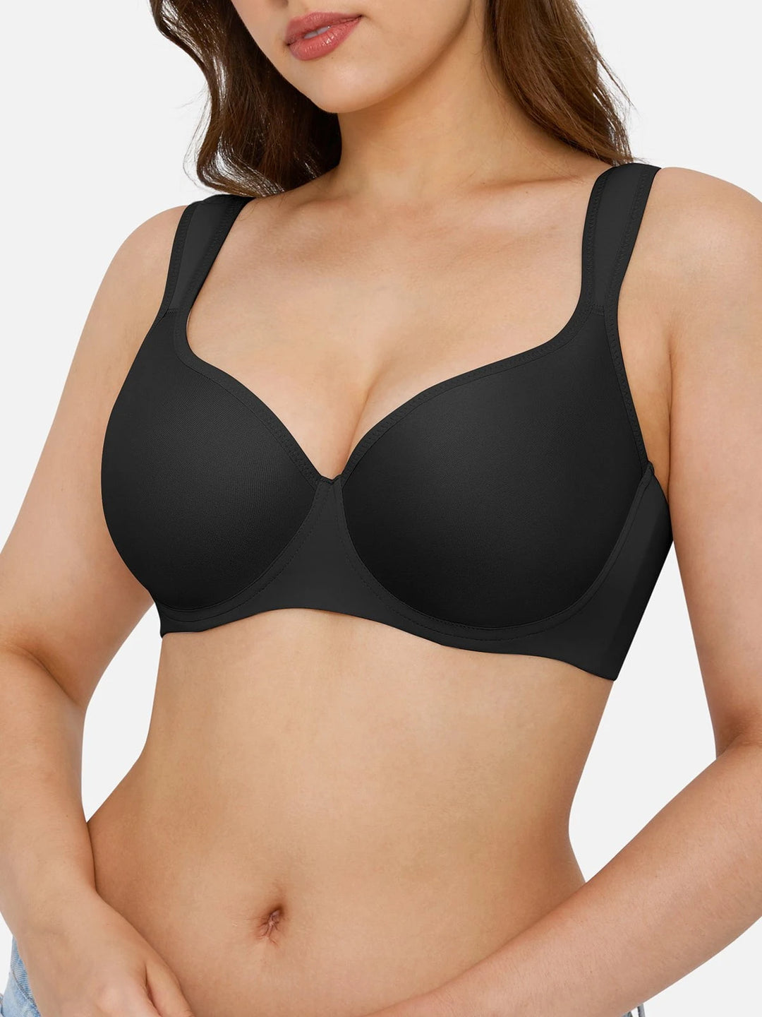 Popilush® Black / 36C Full Figure Beauty Back Smoothing Bra