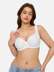 Popilush® White / 36C Full Figure Beauty Back Smoothing Minimizer Bra