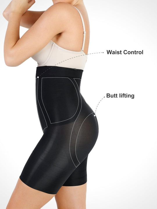 Popilush® Hourglass Booty Lift Shapewear Shorts - Waist and Butt Control.