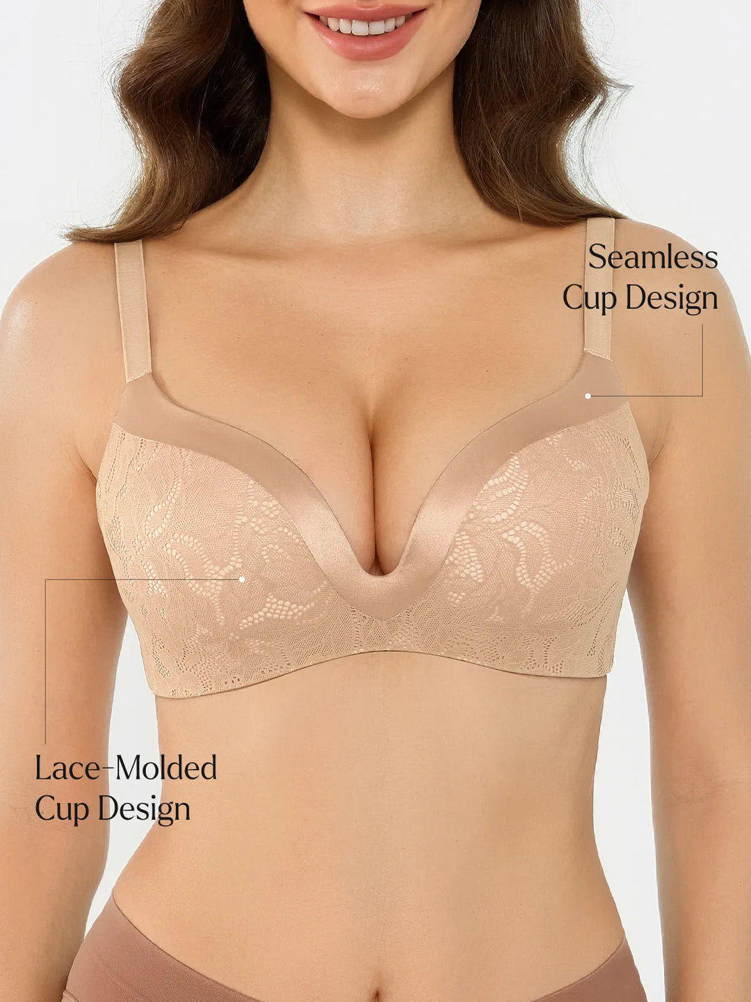 Popilush® Lace Full Coverage Comfort Sculpting Bra