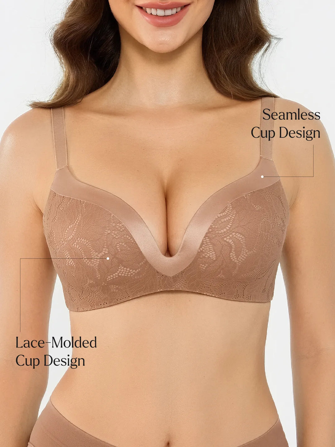 Popilush® Lace Full Coverage Comfort Sculpting Bra
