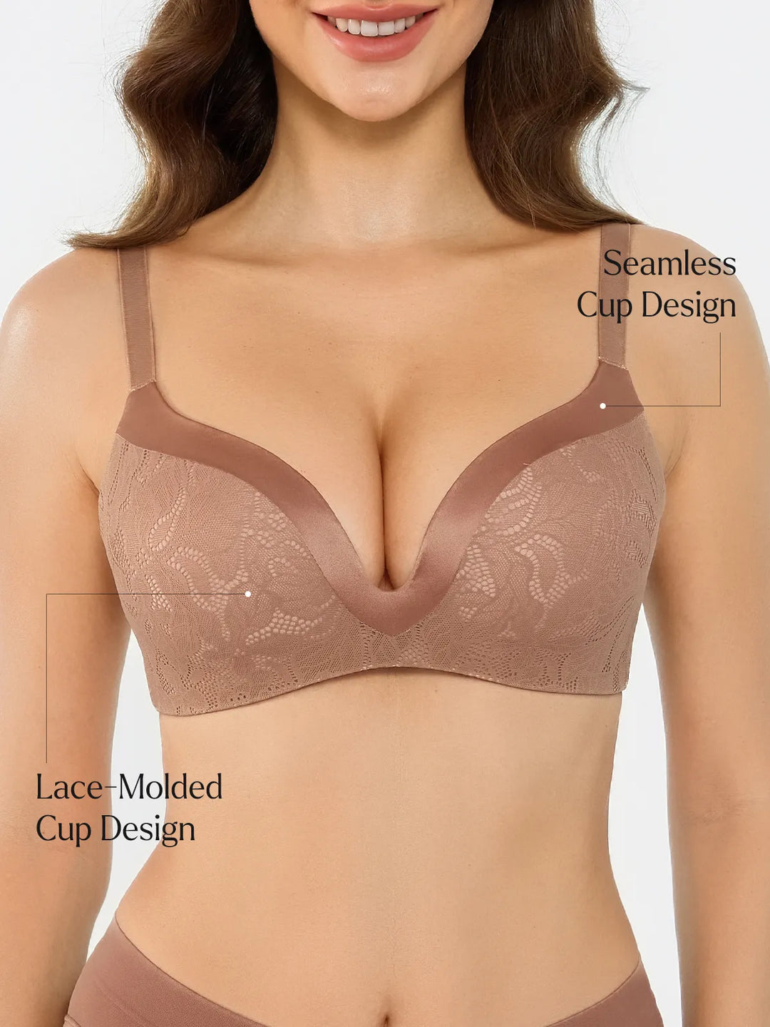 Popilush® Lace Full Coverage Comfort Sculpting Bra