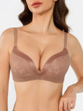 Popilush® Brown / XS Lace Full Coverage Comfort Sculpting Bra