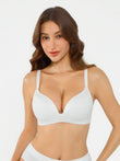 Popilush® White / XS Lace Full Coverage Comfort Sculpting Plunge Bra