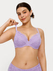 Popilush® Purple / 34C Lace Full-Cup Underwire Comfort Support Bra