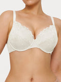 Popilush® White / 34C Lace Full-Cup Underwire Comfort Support Bra