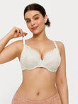 Popilush® White / 34C Lace Full-Cup Underwire Comfort Support Bra