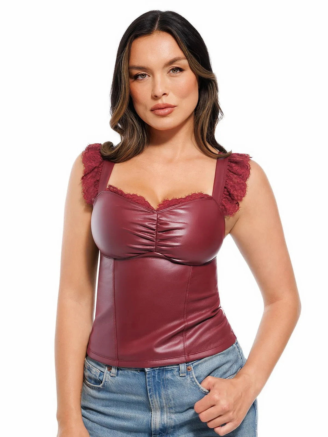 Popilush® Lace Trim Sculpting Camisole Top