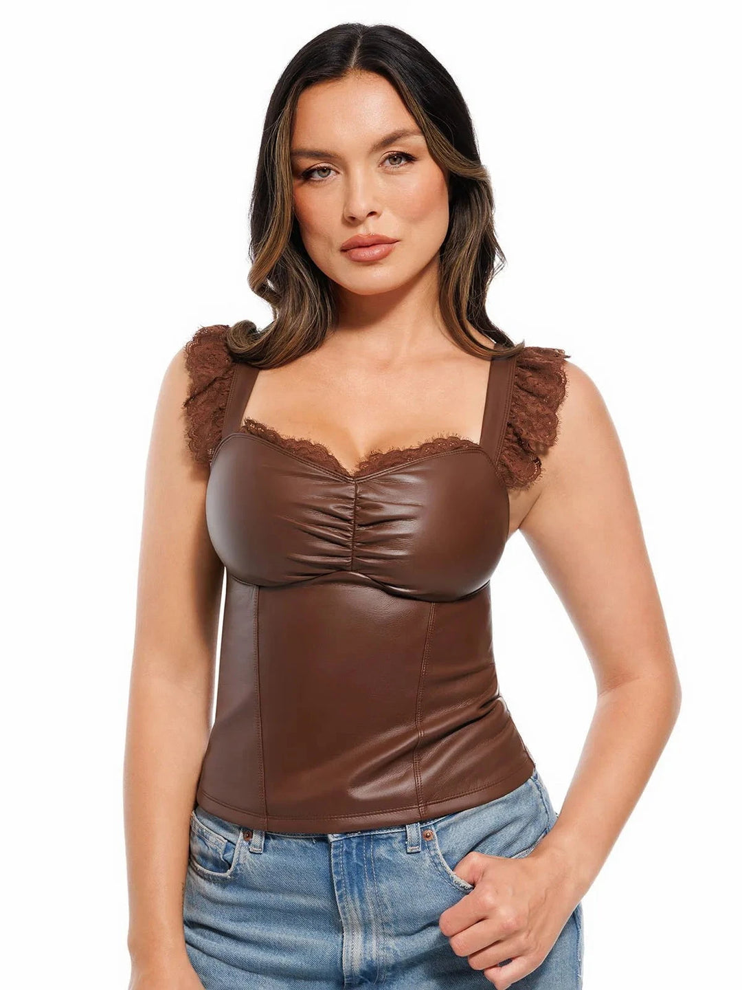 Popilush® Lace Trim Sculpting Camisole Top