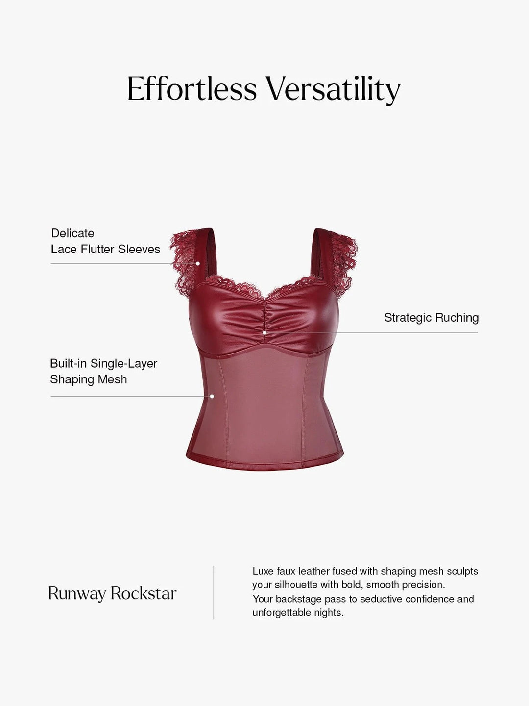 Popilush® Lace Trim Sculpting Camisole Top