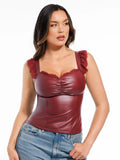 Popilush® Red / XS Lace Trim Sculpting Camisole Top