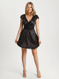 Popilush® Lace Trim Sculpting Fit & Flare Mini Dress