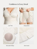 Popilush® Lace Trim Sculpting Fit & Flare Mini Dress