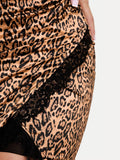 Popilush® Lace Trim Sculpting Floral-Print Midi Dress