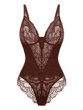 Popilush® Bodysuit / Brown Last Chance in Size L