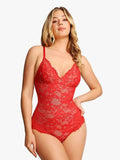 Popilush® Bodysuit / Red Lace Last Chance in Size S