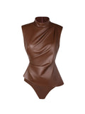 Popilush® Bodysuit / Brown Last Chance in Size XXL