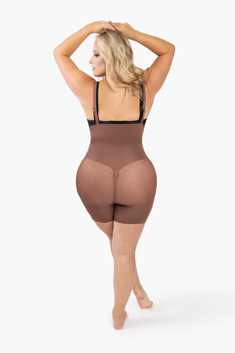 Lovskoo Bodysuit for Women Tummy Control Shapewear Open Bust Butt Lifter  Thigh Slimmer Body Shaper Slimming Girdles Beige