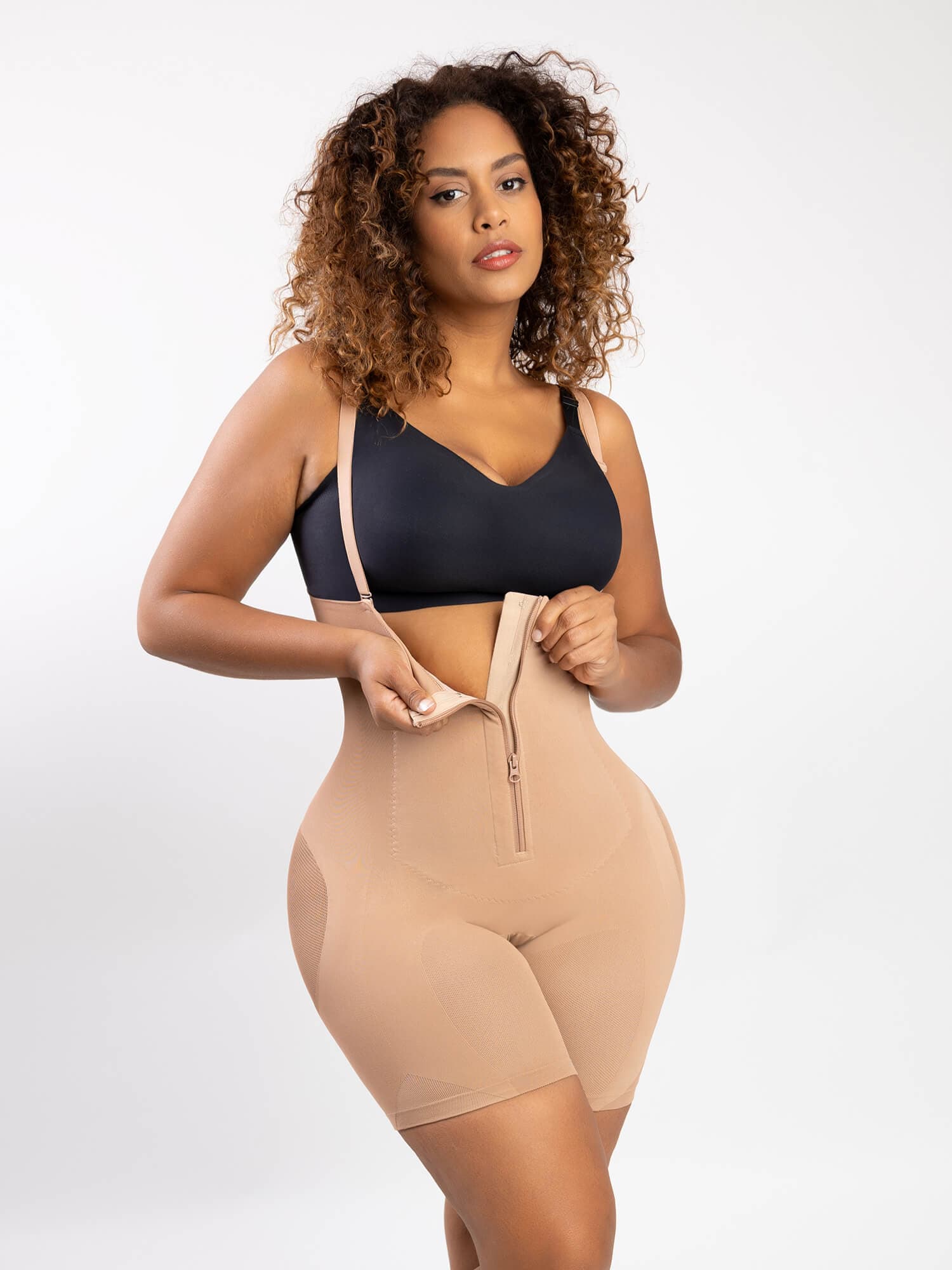 Womens Open Bust Body Shaper Plus Size Shapewear Tummy Control