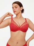 Popilush® Lightweight Underwire Minimizer Lace Mesh Bra
