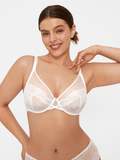 Popilush® Lightweight Underwire Minimizer Lace Mesh Bra