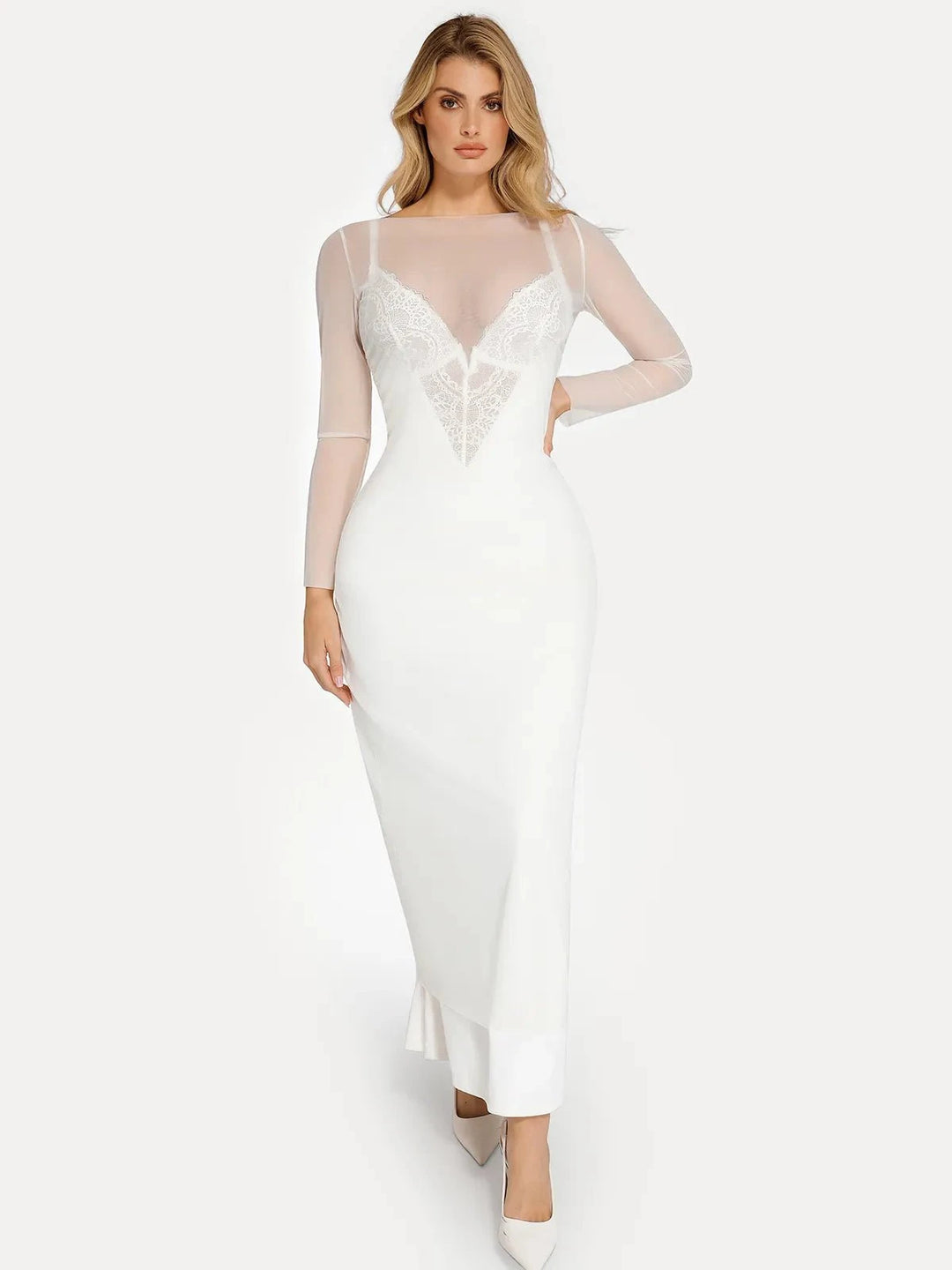 Sheer Mesh Maxi Cover-Up | Off-Shoulder Ruched Waist - Popilush Sheer Mesh Maxi Cover-Up | Off-Shoulder Ruched Waist - Popilush