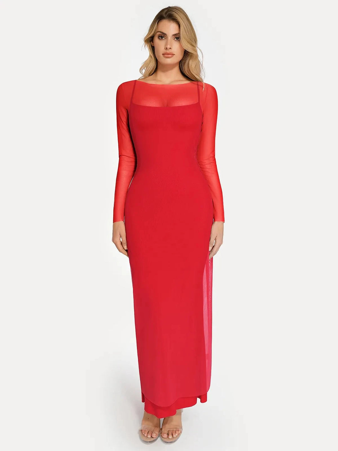 Sheer Mesh Maxi Cover-Up | Off-Shoulder Ruched Waist - Popilush Sheer Mesh Maxi Cover-Up | Off-Shoulder Ruched Waist - Popilush