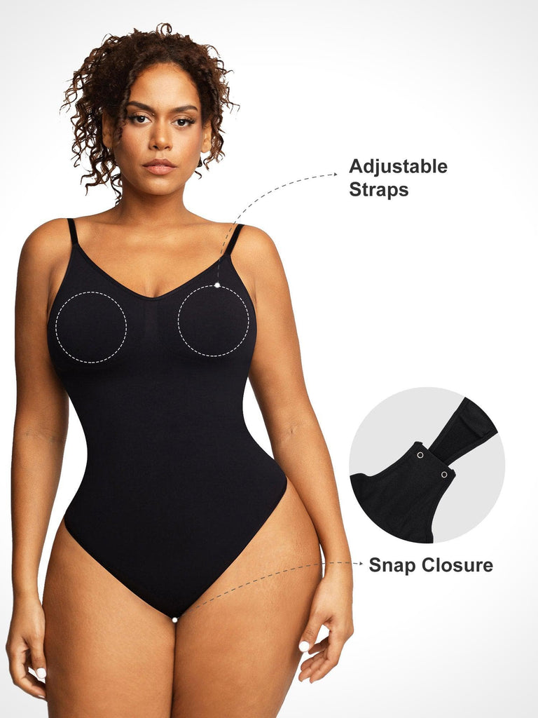 Bigirlls Women's Shapewear Bodysuits Thong Tummy Control Seamless Sculpting  Thong Body Shape Black Bodysuit Top at  Women's Clothing store