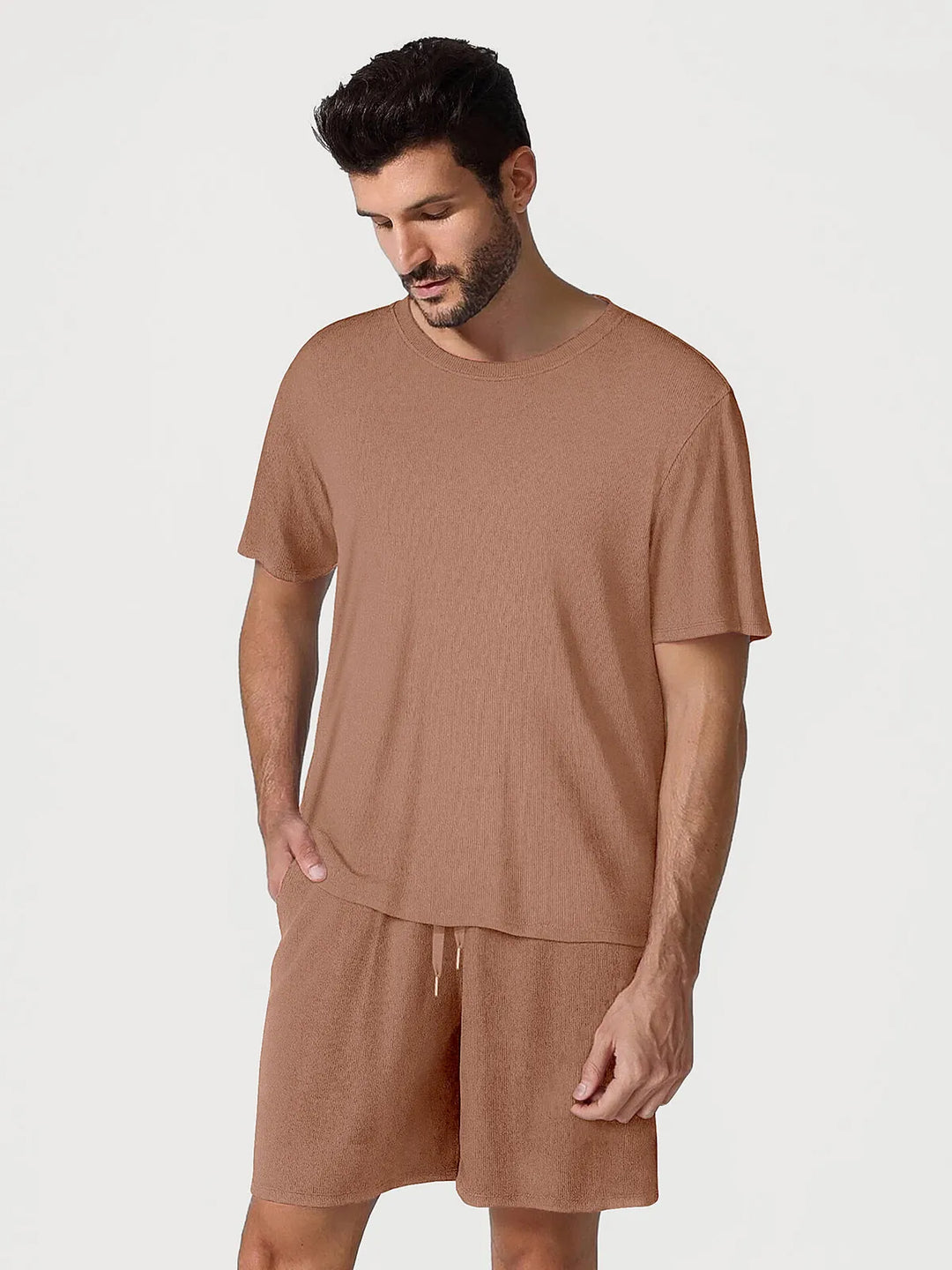 Popilush® Borwn / S Men’s Modal Everyday Lounge Set