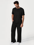 Popilush® Black / S Men’s Modal Full-Length Lounge Set