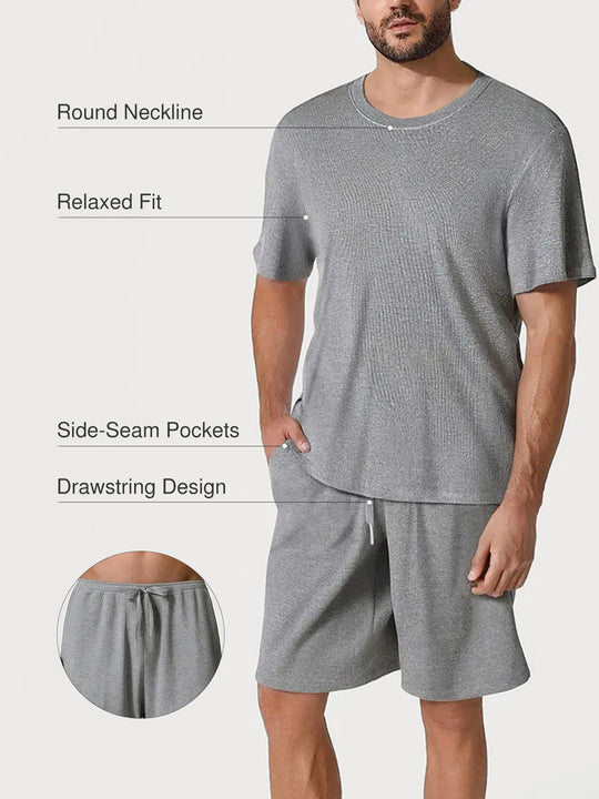Popilush® Men's Modal Short PJ Set