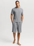 Popilush® Grey / S Men's Modal Short PJ Set
