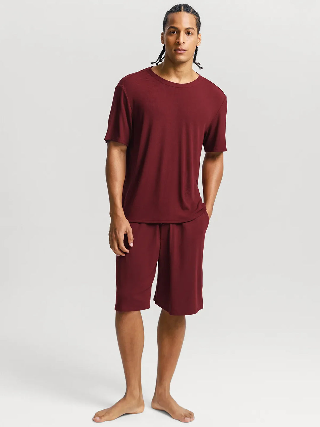 Popilush® Red / S Men's Modal Short PJ Set