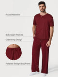 Popilush® Men's Modal Short Sleeve & Pant PJ Set