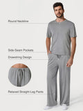 Popilush® Men's Modal Short Sleeve & Pant PJ Set