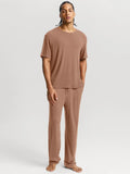 Popilush® Men's Modal Short Sleeve & Pant PJ Set