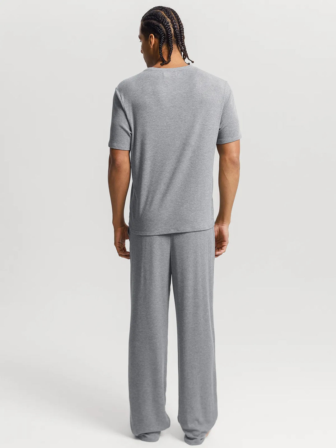 Popilush® Men's Modal Short Sleeve & Pant PJ Set