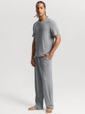 Popilush® Men's Modal Short Sleeve & Pant PJ Set