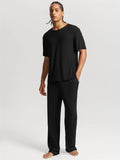 Popilush® Men's Modal Short Sleeve & Pant PJ Set