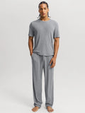 Popilush® Men's Modal Short Sleeve & Pant PJ Set