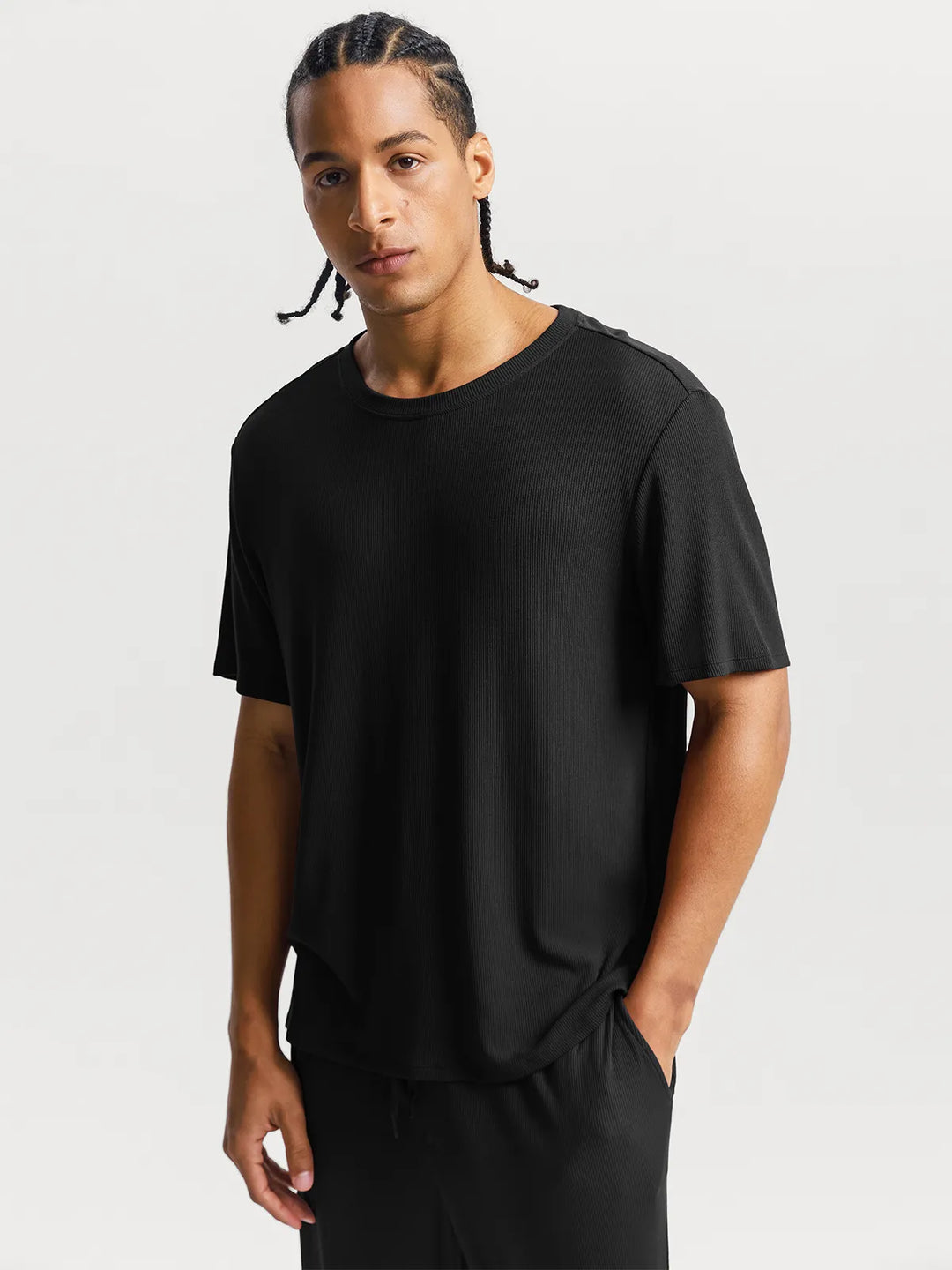 Popilush® Men's Modal Short Sleeve & Pant PJ Set