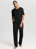 Popilush® Men's Modal Short Sleeve & Pant PJ Set