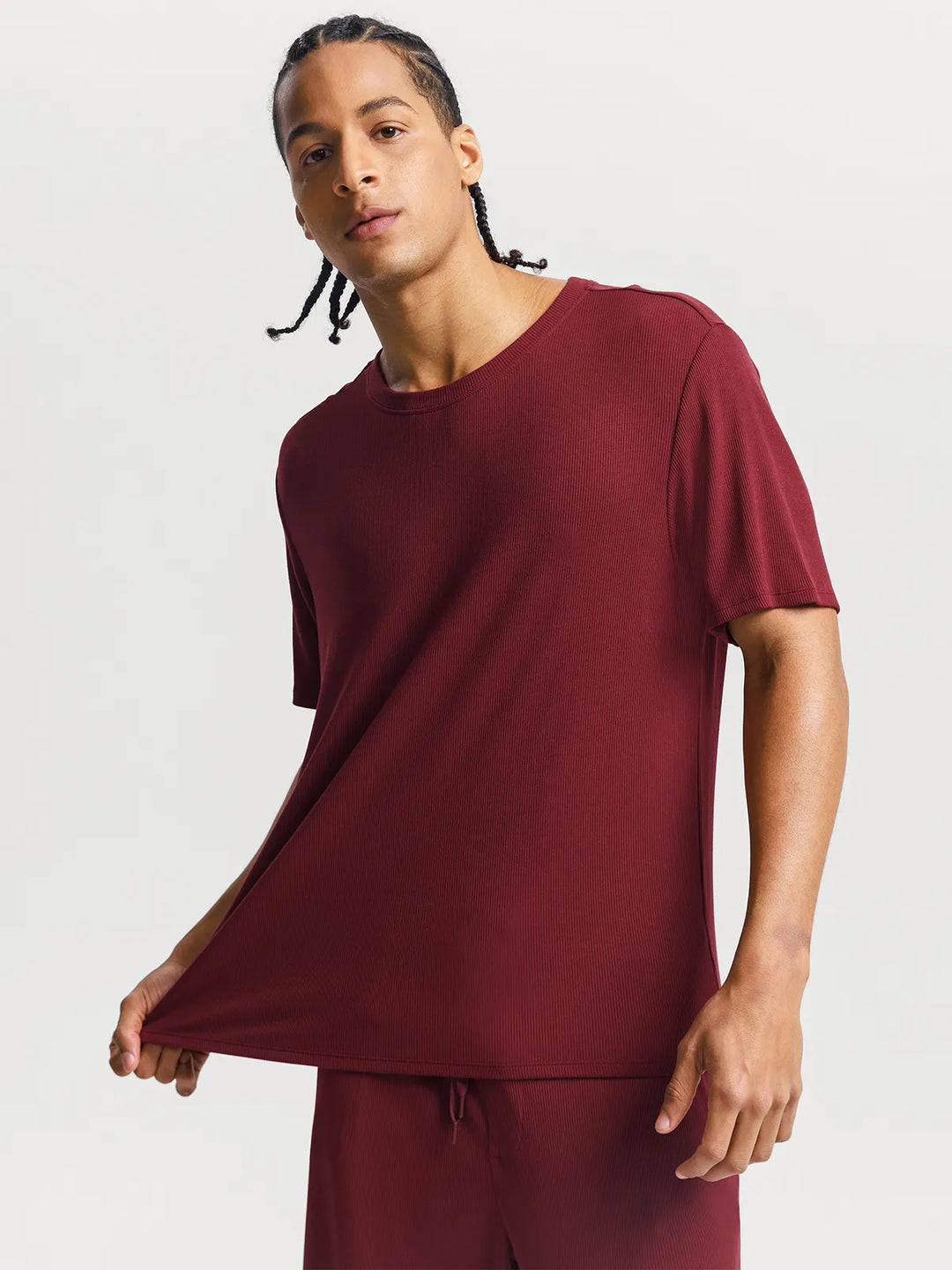 Popilush® Men's Modal Short Sleeve & Pant PJ Set