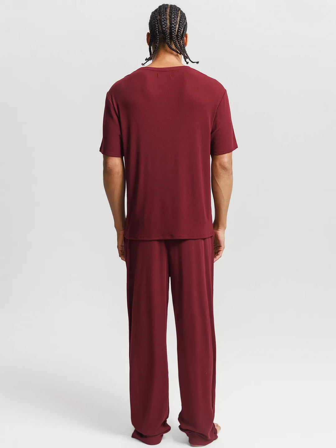 Popilush® Men's Modal Short Sleeve & Pant PJ Set