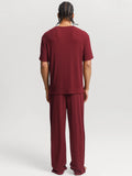 Popilush® Men's Modal Short Sleeve & Pant PJ Set