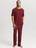 Popilush® Men's Modal Short Sleeve & Pant PJ Set