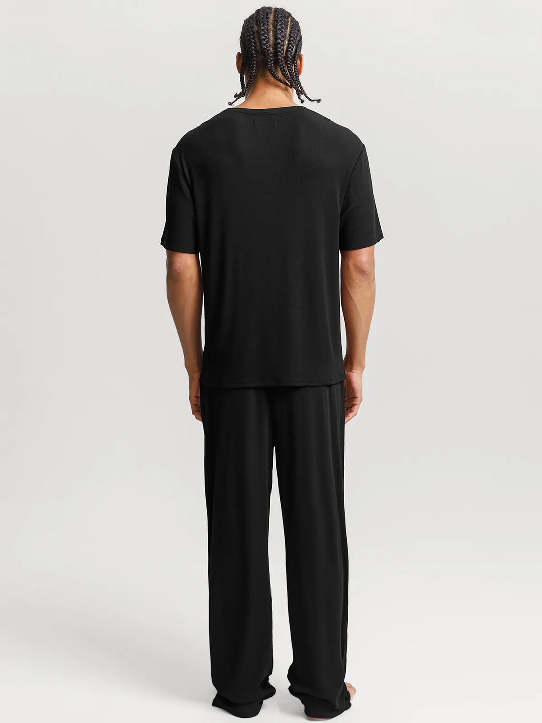 Popilush® Men's Modal Short Sleeve & Pant PJ Set