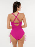 Popilush® Mesh Inset Tie-Side Sculpting One-Piece Swimsuit